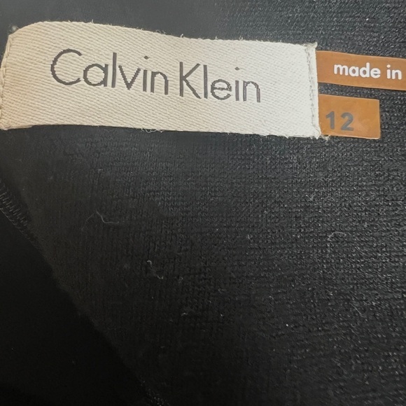 Calvin Klein Pearl Accent Cowl neck Sleeveless Sheath Midi Dress Back size 12 - Picture 9 of 9